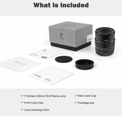 TTArtisan 40mm F2.8 MACRO Lens Camera APS-C Fuji film XF Mount Manual Focus (UK)