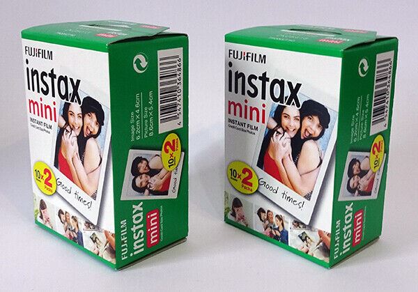 2 x Fujifilm fuji instax mini colour instant film twin pack 4 x 10 Shots (UK) 40