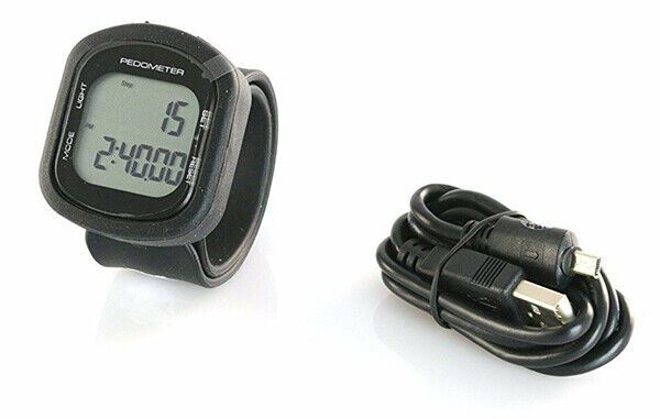 Viking Pedometer Watch in Black Snap Strap BNIB UK Stock including USB & Battery