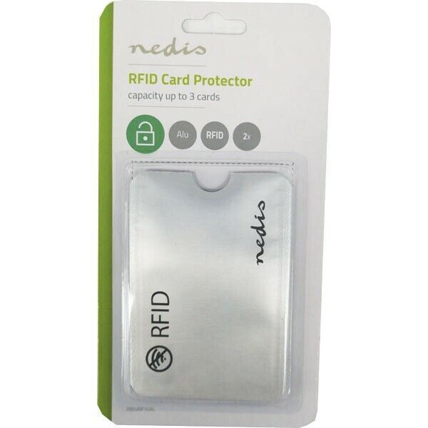 Nedis 2 pack RF Blocking Sleeve Contactless Card Identity Theft Protector (UK)