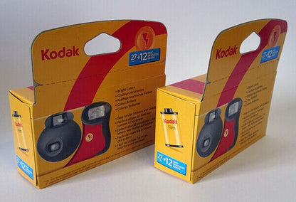 2 x TWO Kodak Fun Flash Disposable SUC Camera 27exp. + 12 FREE = 39exp. UK  BNIP