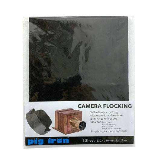 Pig Iron Camera Flocking Sheet Self Adhesive Non-Reflective Lining  Pinhole (UK)