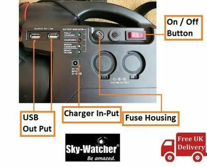 SkyWatcher 17Ah Rechargeable 12v Power Tank + Torch+ Radio (UK Stock) NEW #20154