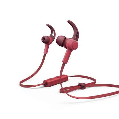 Hama Bluetooth� �Connect� headphones chili pepper red ,in-ear,micro ,ear-hook UK