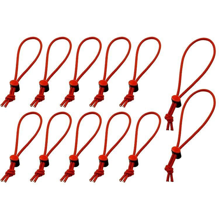 Think Tank 12 x Red Whips Adjustable Elastic Cable Ties V2.0 Bungie  #T964  (UK)