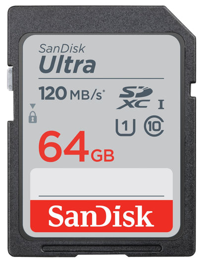 SanDisk 64GB Ultra SDXC SD Card Class 10 UHS-I Memory Card 120MB/S (UK) BNIP NEW