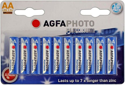 10x Agfa Photo AA Alkaline Batteries (10 Pack) 7 Year Preserve  (UK Stock)  BNIP