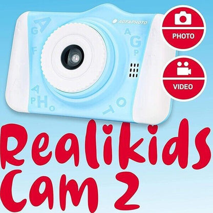 AGFA PHOTO REALIKIDS Mk.2 Digital Camera in Blue for Children 3.5" LCD (UK) BNIB