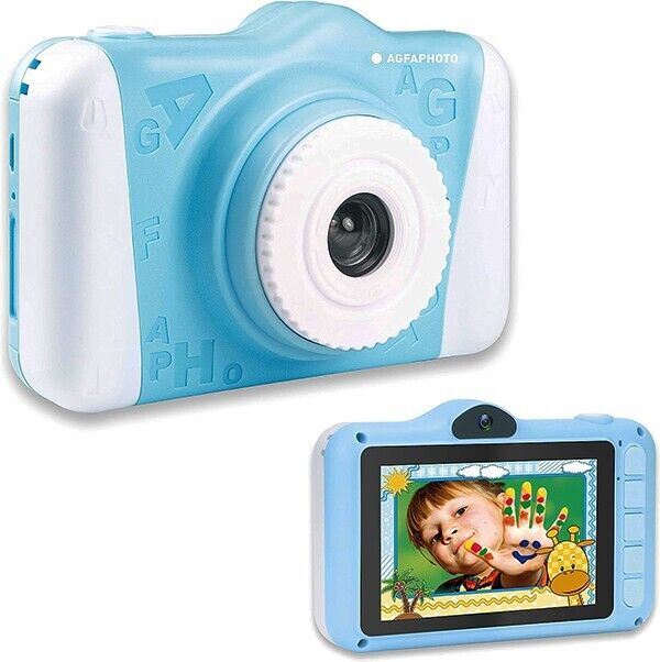 AGFA PHOTO REALIKIDS Mk.2 Digital Camera in Blue for Children 3.5" LCD (UK) BNIB