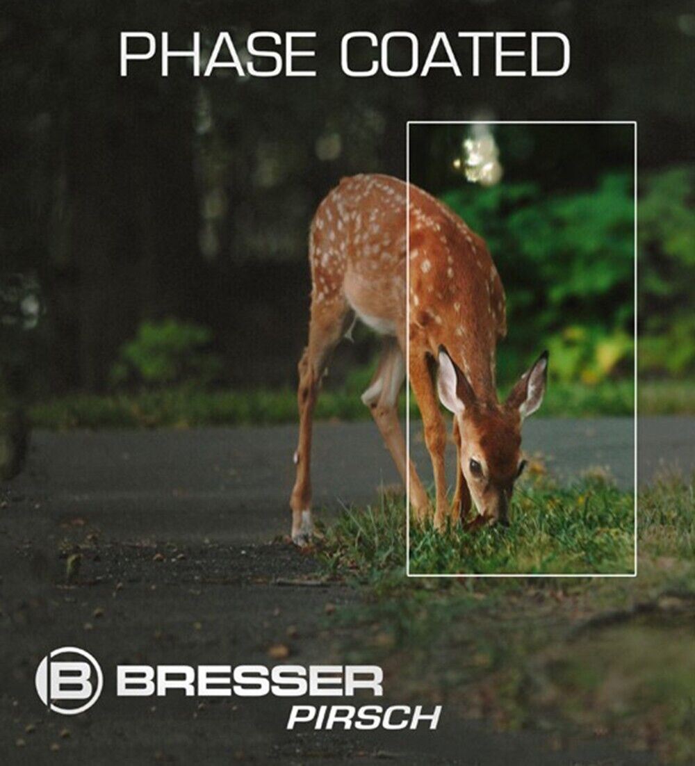 BRESSER Pirsch 8 x 42 FMC Open Hinge Binocular Phase Coating  #1720842 (UK) BNIB