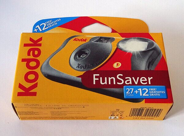 Kodak Fun Flash Disposable SUC Camera 27exp. + 12 FREE (39 Exposures) BNIP -  UK