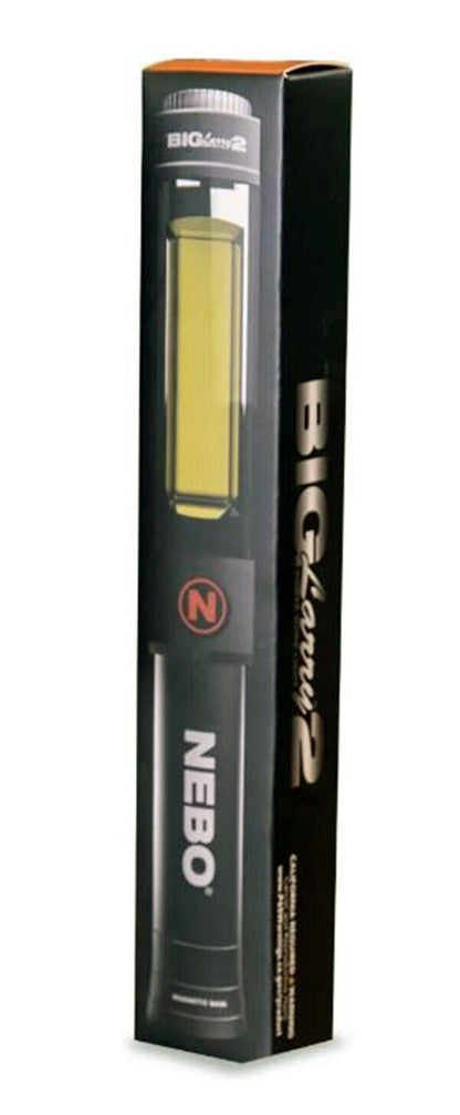 Nebo Big Larry 2 500 Lumen LED Torch + Work light in GREY  COB FL-1 LED (UK) NEW