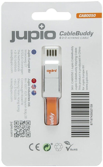 Jupio Cablebuddy Multicable 6-in-1 USB A & C Lightning Micro USB (UK Stock) BNIP