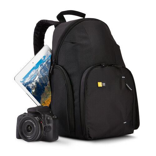 Case Logic TBC-411  Compact DSLR ILCE Camera Backpack in Black  (UK Stock)  BNIP