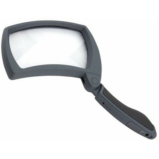 Carson SureGrip Rubberised Folding Handle Magnifier with 2x & LED Light (UK) NEW