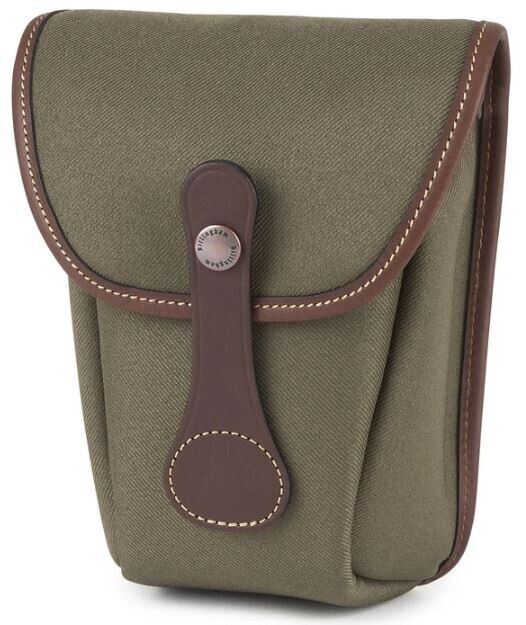 Billingham Avea 8 Compact End Pouch Pocket Sage Fibrenyte Chocolate Leather (UK)