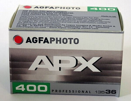 1 x Agfa APX 36 400 135mm Professional Black and White Film 36 exp. 400 ASA (UK)