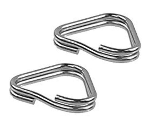 SET of 2 Split Rings  CAMERA STRAP TRIANGLE 'D' RINGS PAIR STAINLESS STEEL 1.5cm