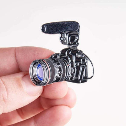 original Official Exclusive Vlogger SLR Camera & Mic emblem Lapel Pin Badge (UK)