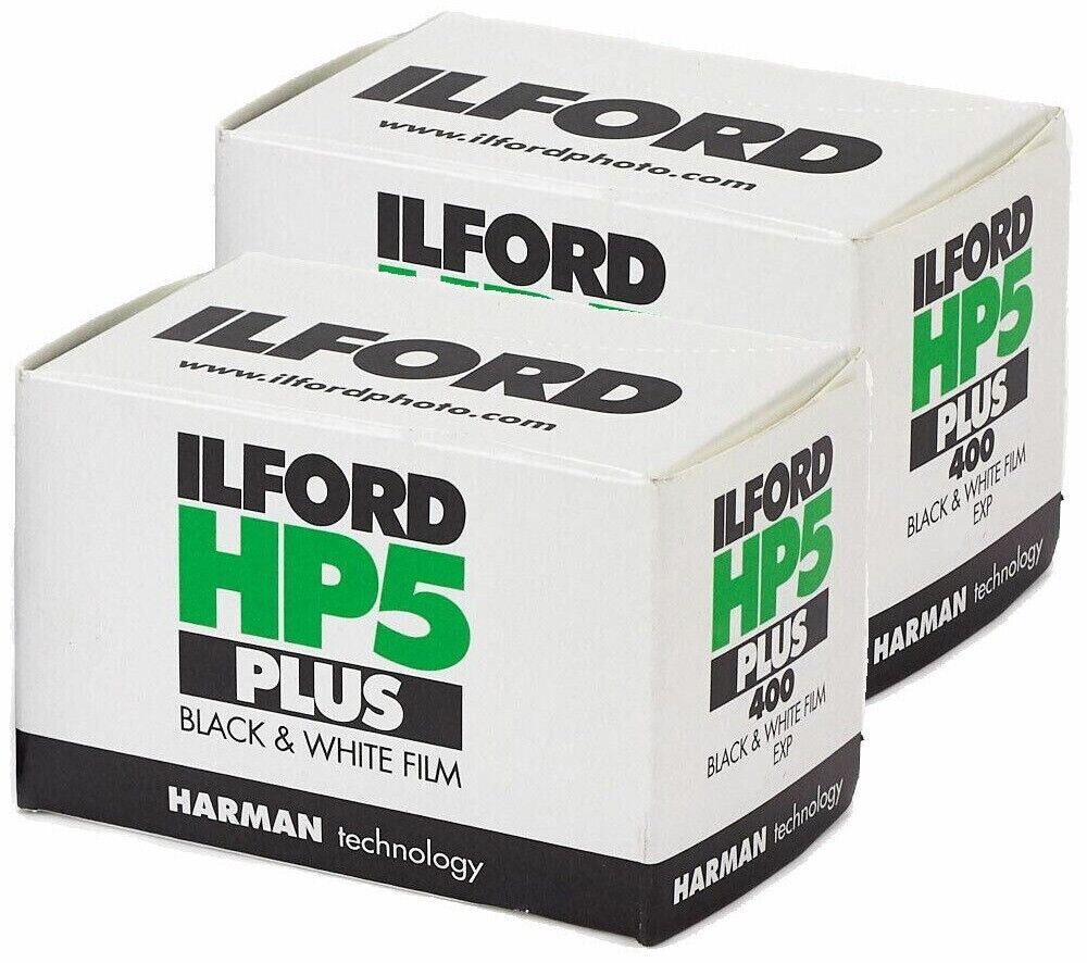 2 x Ilford HP5 Plus 400 asa Black & White 35mm Film 24 exposures (UK Stock) BNIB