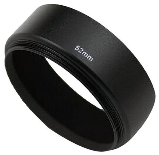 Ø52mm Screw-In Standard Metal Lens Hood 20mm Deep to fit 52mm Thread  (UK Stock)