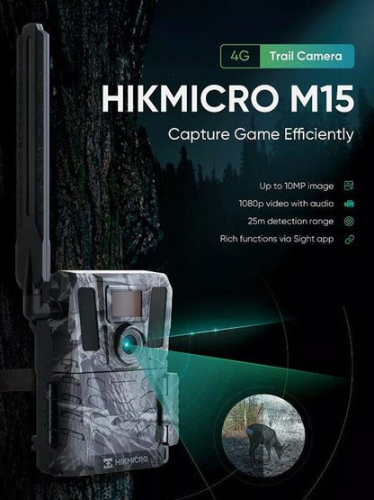 Hik Micro M15 Wildlife Trail Nature Camera 4G enabled Cellular SMS = Refurbished