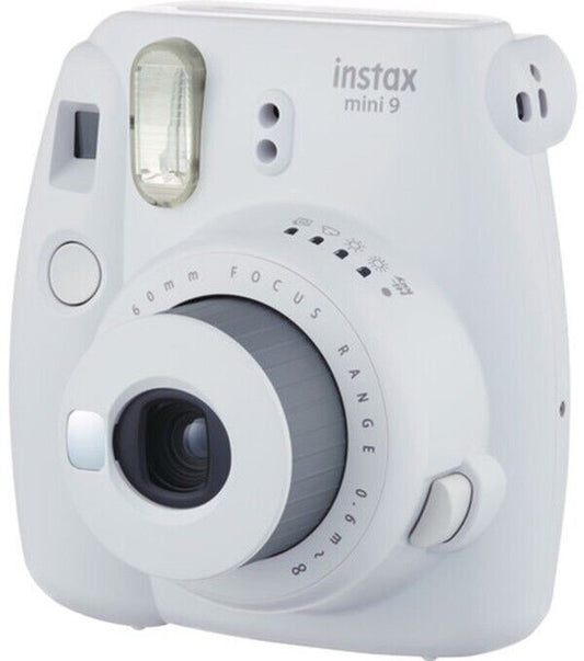 Fuji film Instax Mini 9 Instant Camera in Smokey White (UK Stock) NEW =Pale Grey