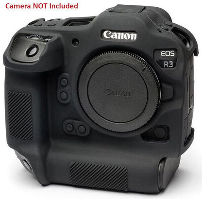 EasyCover Silicone Skin Soft Case Cover Protector Canon EOS R3 - Black (UK) BNIP