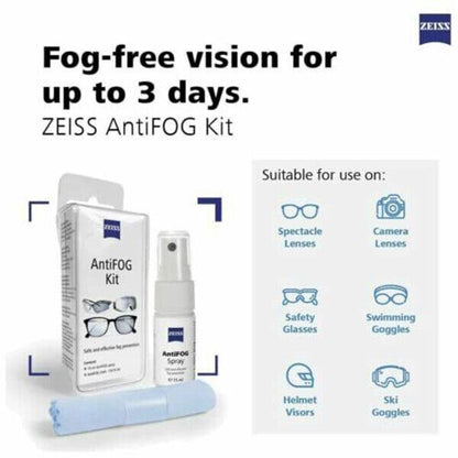 Zeiss Anti-Fog Kit with 15ml Spray and Treated Cloth (UK Stock) BNIP   #2398-807