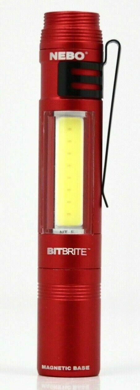 Nebo BITBRITE Flash Light and Screwdriver Magnetic Torch in Red (UK Stock) BNIB