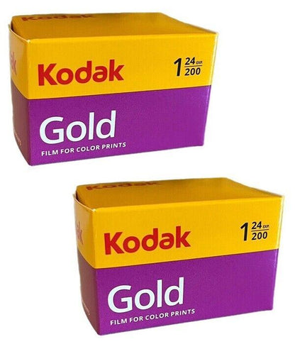 Kodak GOLD 200 Film 135mm 35mm (24 Exp.) Twin Pack - 2 Pack (UK Stock) Double Pk