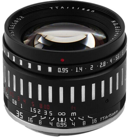 TTArtisan 35mm F0.95 Lens APS-C Format Fuji film X F Mount Camera Black & Silver