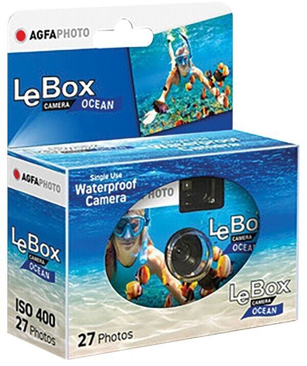 Agfa LeBox Ocean Underwater Single Use 27exp. Camera SUC (UK Stock) BNIB 12/2025