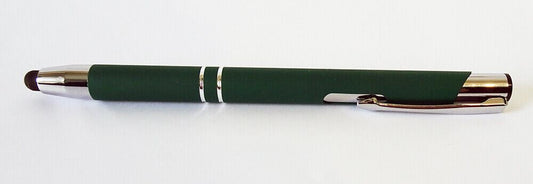 Photo Express 2 in 1 Stylus Pen & Biro Green for Tablets & Smartphones black ink