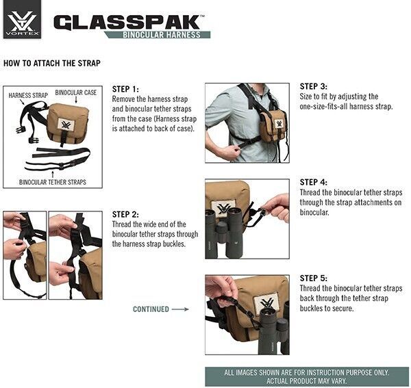 Vortex Glasspak Harness for Full Size Binocular in Tan #P400 (UK Stock) BNIB NEW