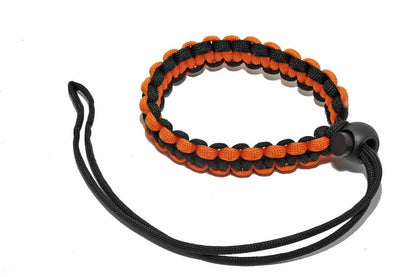 Camera Wrist Strap Paracord Braided by KOOD in Orange / Black #ACSPWSOB (UK) NEW