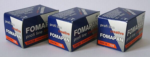 3 x Fomapan Creative 200 iso 135mm Black & White Negative Film 135 36exp.   (UK)