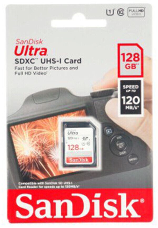 original SanDisk 128GB Ultra SDXC SD Card Class 10 UHS-I Memory Card 120MB/S  UK