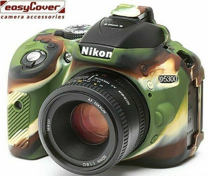 EasyCover Silicone Skin Case Cover in Camouflage for Nikon D5300 (UK Stock) BNIP