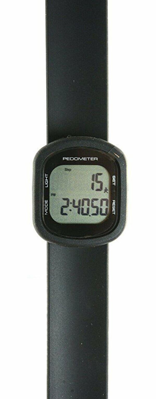 Viking Pedometer Watch in Black Snap Strap BNIB UK Stock including USB & Battery