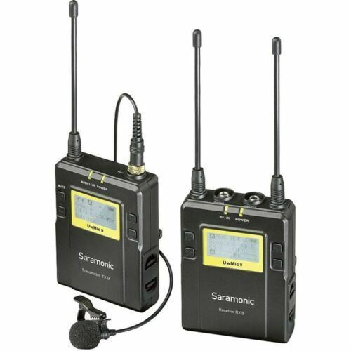 Microphone Kit Wireless = Saramonic UwMic9  TX9 + RX9 Camera-Mount Omni Lavalier