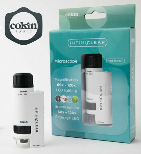 Cokin Infiniclear 60-120X LED illuminated Pocket Microscope (UK) BNIB T03-IC120M