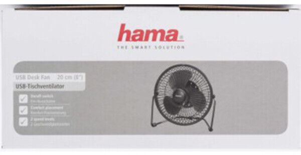 Hama Metal USB Desk Table Fan 15 cm (6")  XL, 2 Speed Levels #12160   (UK)  BNIB