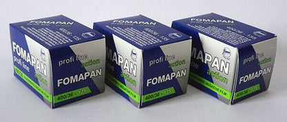 3 x Fomapan Action 400 iso 135mm Black & White Negative Film 135 36exp. (UK) NEW