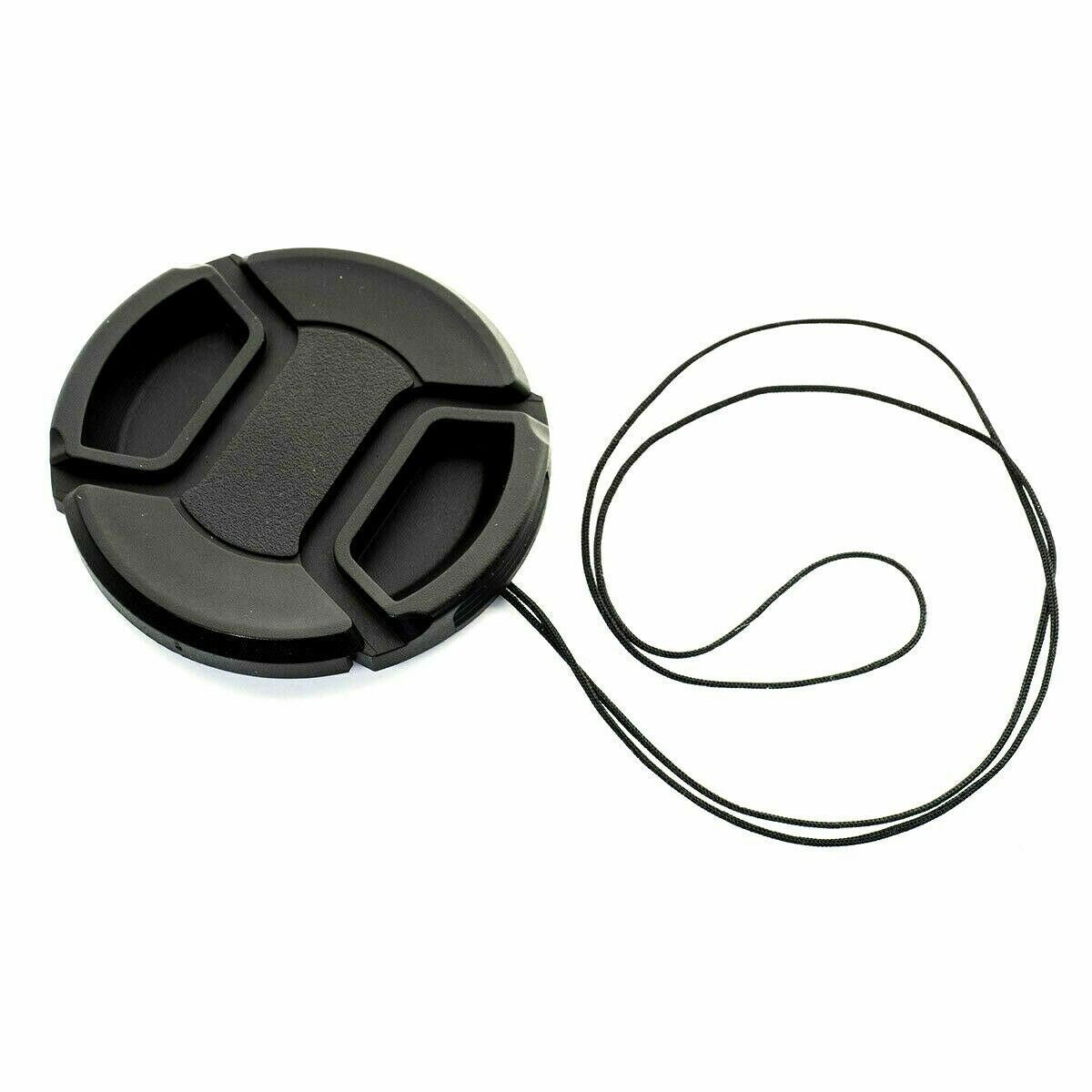 KOOD 49mm CENTRE PINCH GRIP STYLE LENS CAP COVER for 49mm + CORD (UK Stock)  NEW