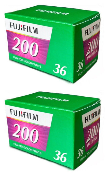 2 x Fuji Fujicolor Fujifilm 200 EC Film Pack 135 36 Exposures TWO(UK Stock) BNIB