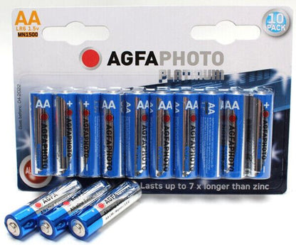 10x Agfa Photo AA Alkaline Batteries (10 Pack) 7 Year Preserve  (UK Stock)  BNIP