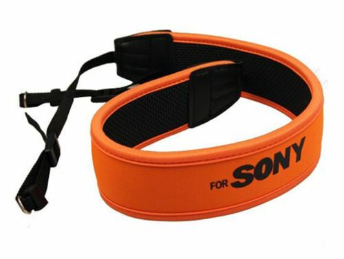 STRAP for SONY Comfort Padded Camera Strap  3/8" Webbing (UK Stock) Orange NEW